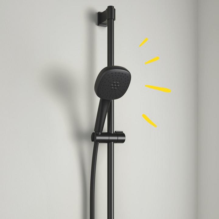 Produktbild Grohe Vitalio Comfort 110 QuickFix Brausestangenset, kleben oder bohren, wassersparend, 2 Strahlarten, mat