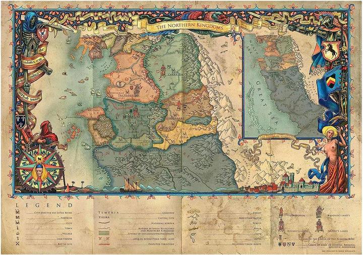 Produktbild Good Loot The Witcher: Northern Kingdom Map - Puzzle (1000 Teile)