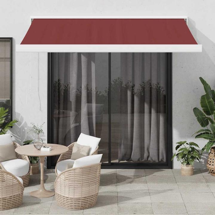Immagine prodotto VidaXL Markise Gelenkarmmarkise Sonnenmarkise Automatisch Burgunderrot 300x250cm (3 m)