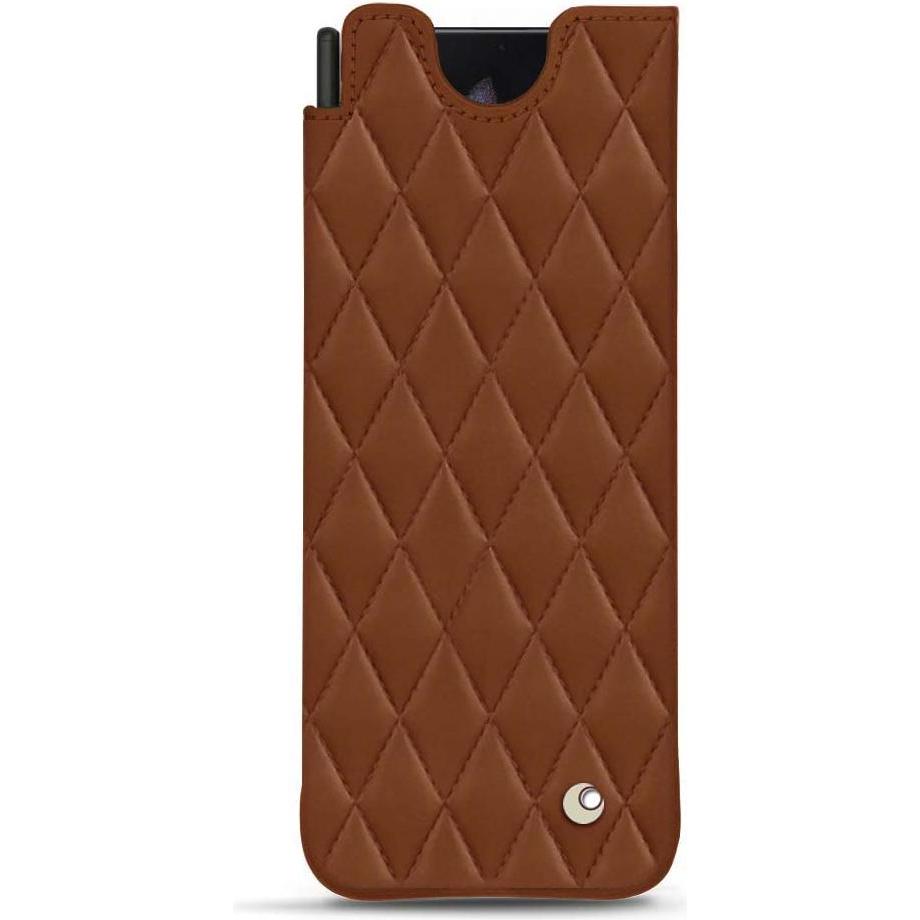 Noreve Lederschutzhülle (Samsung Galaxy Z Fold4), Smartphone Hülle, Braun