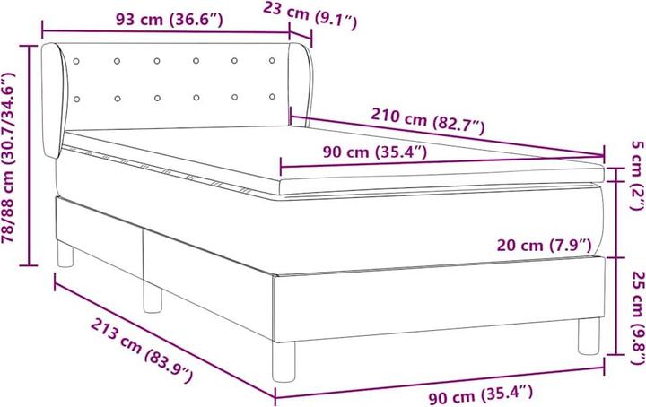 Produktbild vidaXL Marulia (90 x 210 cm)