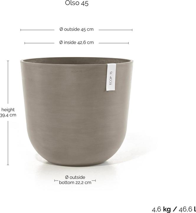 Image du produit Ecopots Oslo (45 x 39.20 cm)