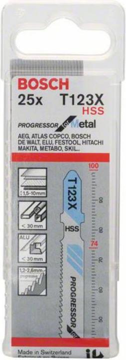 Productafbeelding Bosch Professional Zubehör Decoupeerzaagblad T 123 X, Progre