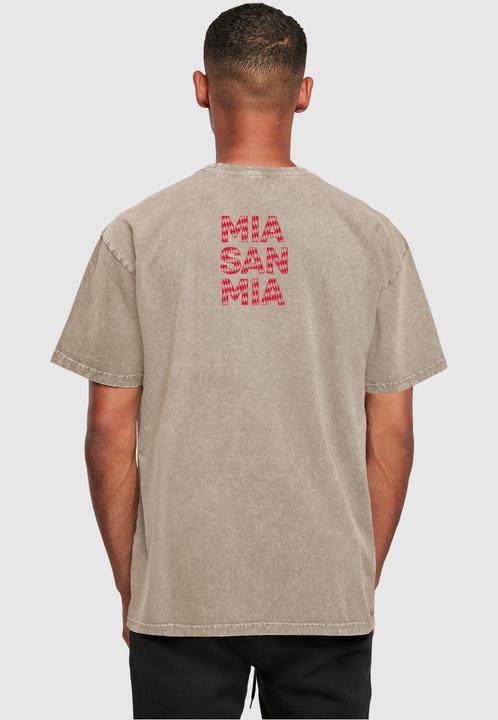 Actual product image FC Bayern München Logo Red Acid Washed Heavy Oversize Tee - 115139 (M)