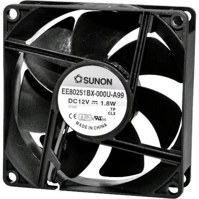 Sunon EE80252BX-A99 Axiallüfter 24 V/DC 76.43 m³/h (L x B x H) 80 x 80 x 25 mm (80 mm), PC Lüfter