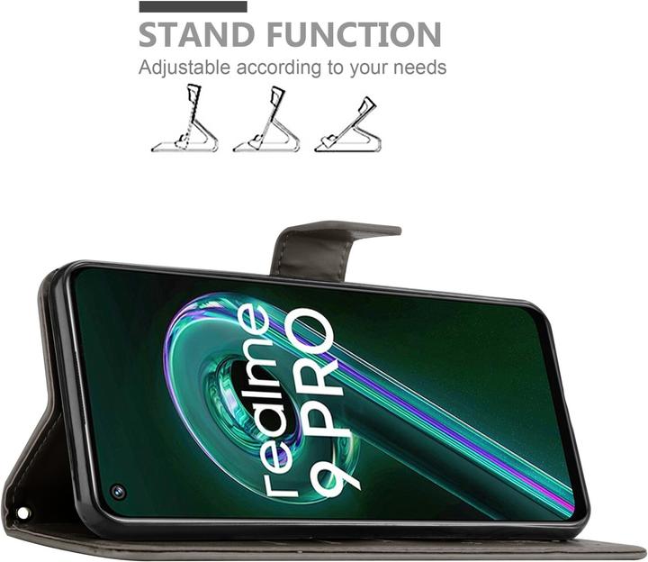 Produktbild Cadorabo Flower Book Hülle für Realme 9 5G / 9 PRO / V25 / Q5 / OnePlus Nord CE 2 LITE 5G (Vivo V25, Realme 9 Pro+, OnePlus Nord CE 2 Lite 5G)