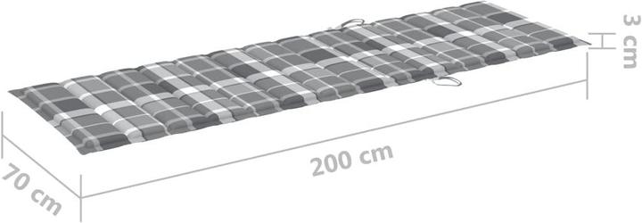 Immagine prodotto VidaXL Sonnenliegen-Auflage (200 x 70 x 3 cm)