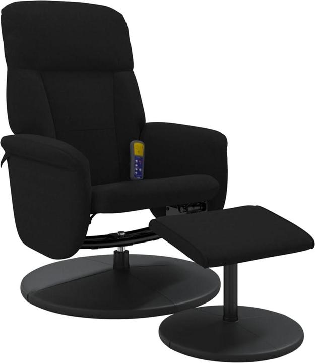 Produktbild VidaXL Massagesessel mit Fusshocker Schwarz Samt,Farbe