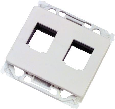 Actual product image LK Data socket OPUS66 straightFor 2 pcs. keystone plugColour: white