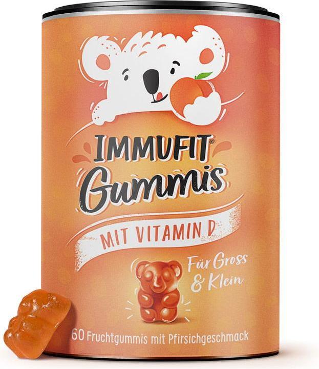 Immufit Gomme aux fruits avec vitamine D vegan (60 pièce(s), 150 g)