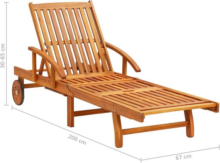 Immagine prodotto vidaXL Clémence 1 sunlounger with table (200 cm)