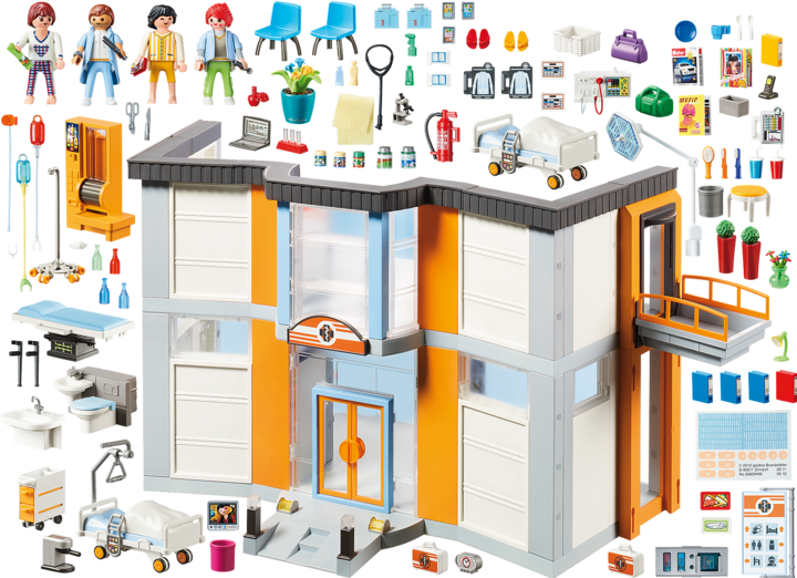 Produktbild Playmobil Grosses Krankenhaus mit Einrichtung (70190, Playmobil City Life)