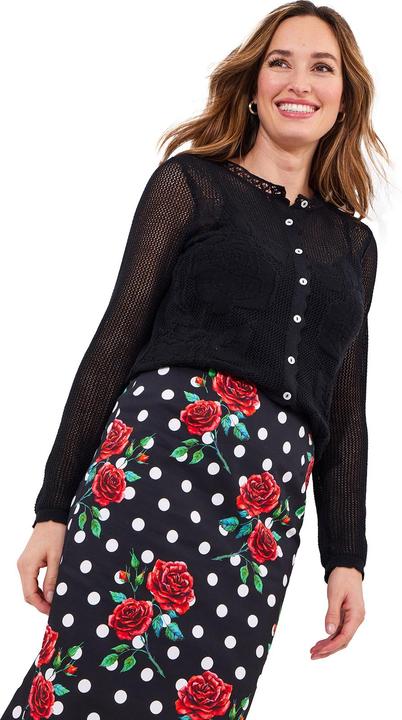 Actual product image Joe Browns Sheer Rose Lace Cardigan (38)