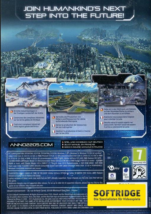 Produktbild Ubisoft Anno 2205 (PC, Multilingual)