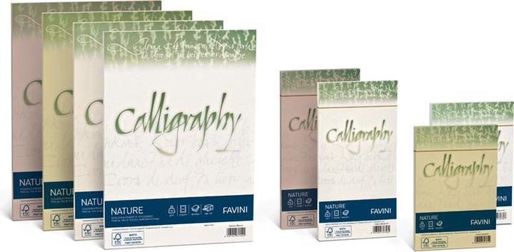 Produktbild Favini Nature Calligraphy Inkjetpapier A4 (210x297 mm) 50 Blatt Weiss (A4, 50 Blätter, 200 g/m²)