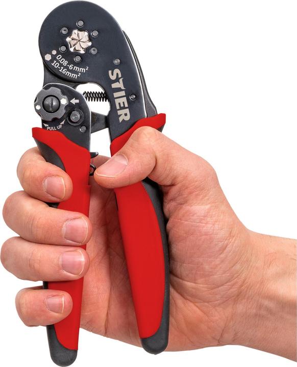 Image du produit Stier Pince à sertir pour embouts de câbles, sertissage hexagonal 16 mm² (185 mm)