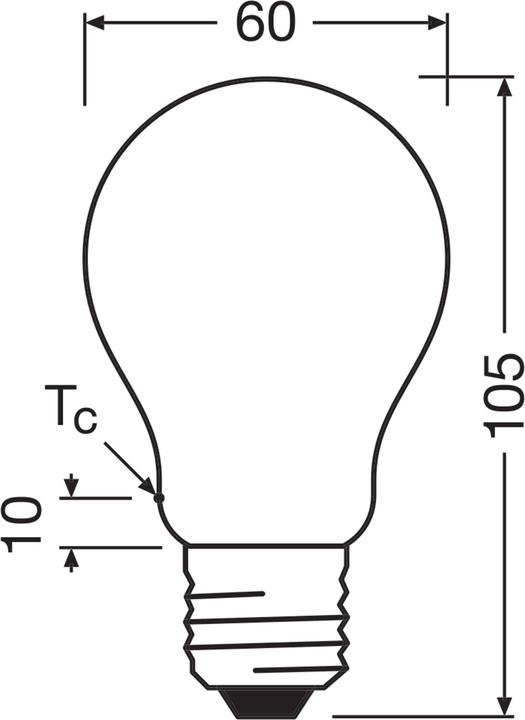 Produktbild Osram LED CLASSIC höchste Effizienzklasse A 3.8W 827 gefrostet E27 Lampe 806lm 2700K warmweiss wie 6 (E27, 3.80 W, 806 lm, 1 x, A)