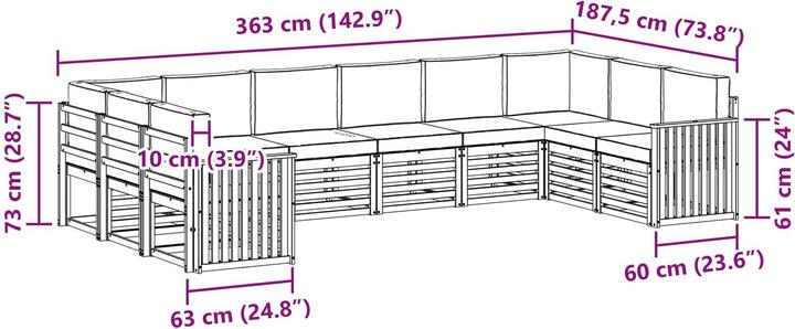 Produktbild vidaXL Outdoor-Sofa