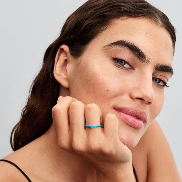 Immagine prodotto Pandora ME Türkisfarbener Herz Stein Ring (44, 925 Argento)