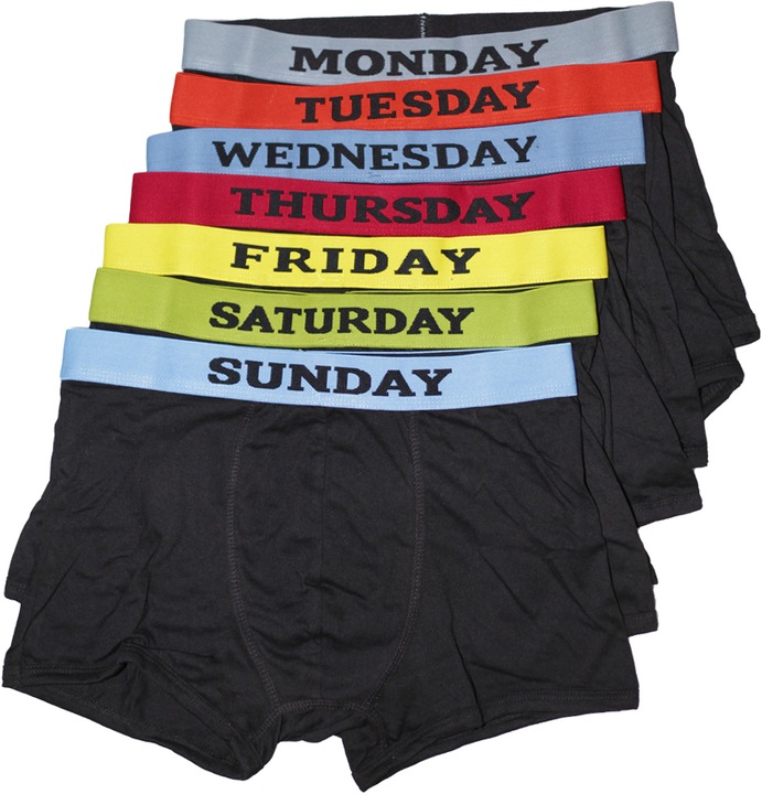 Actual product image Universal Textiles Boxer shorts pants motif weekdays 7 pieces (86, 85 A, pack of 7)