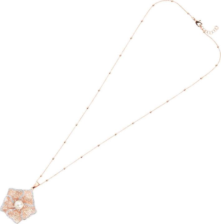 Immagine prodotto Ottaviani Collana in bronzo con glitter argento e perla bijoux