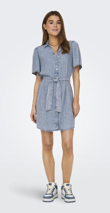 Immagine prodotto Only Vestibilità regolare Colletto a camicia Maniche a barchetta Abito corto Abito in denim (S)