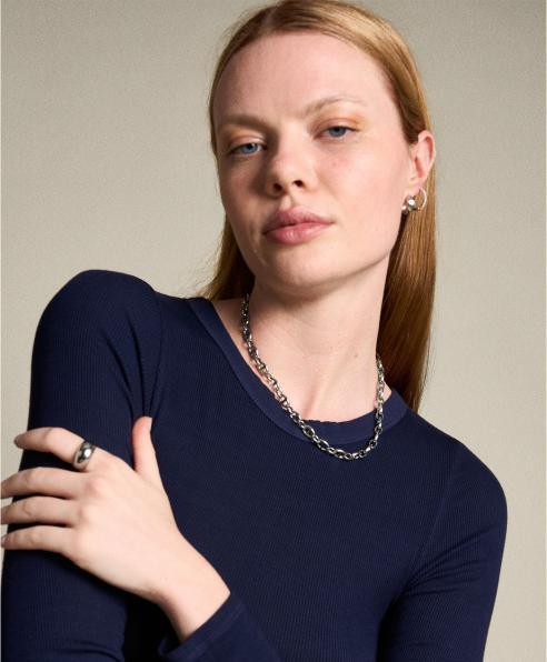 Actual product image Fossil Heritage Necklace (Stainless steel, 40.5 cm)