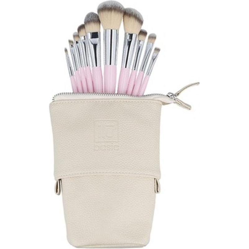 Ilu Rosa/Rosa Pennello Make-Up, Basic Set 10 Pennelli Da Trucco Con Borsa (Set)
