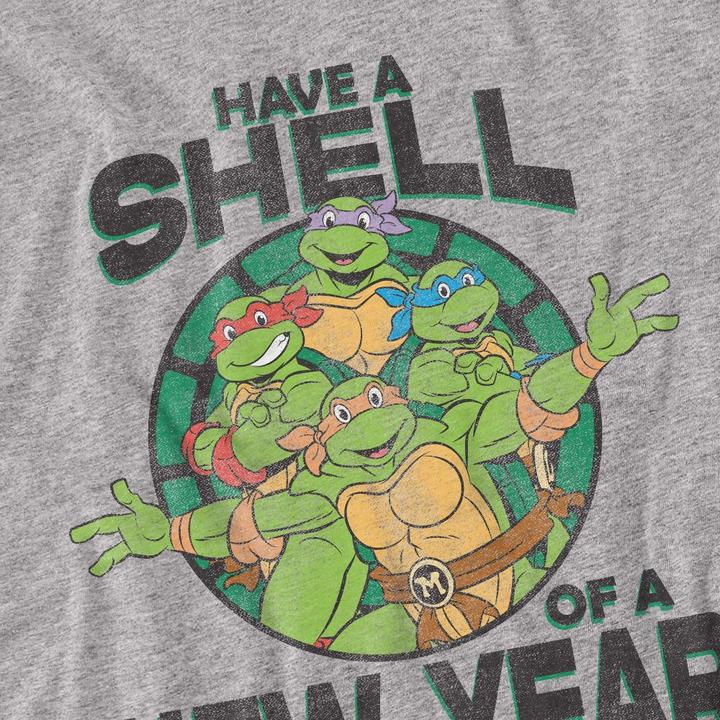 Actual product image Teenage Mutant NT Unisex Adult Shell Of A New Year T-Shirt (XL)