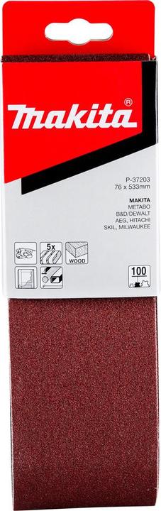 Produktbild Makita Schleifband 76x533mm K100 (100)