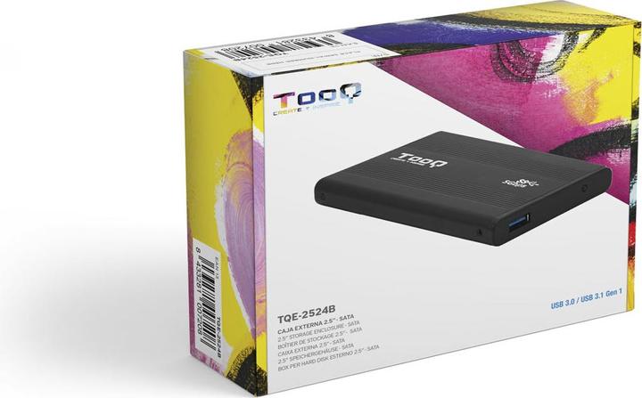 Productafbeelding Tooq Technology TQE-2524B Opslagschijfbehuizing HDD-behuizing zwart 2,5" (2.5")