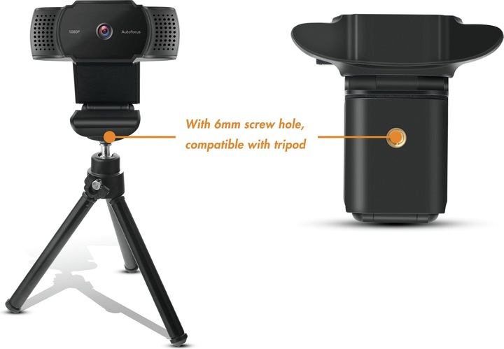 Actual product image Conceptronic Webcam AMDIS 1080P HD Webcam+Microphone sw (2 Mpx)