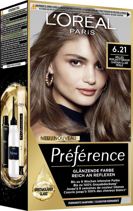 Immagine prodotto L'Oréal Paris Preference Core (Châtain clair perlé, 6,21 Marrone madreperla chiaro)