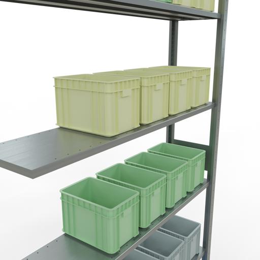 Actual product image Schulte Lagertechnik MULTIplus150 boltless add-on bay system with length bolts