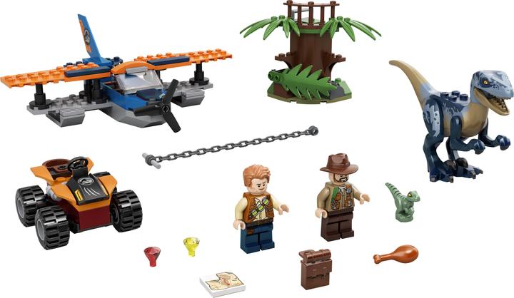 Produktbild LEGO Velociraptor: Rettungsmission mit dem Doppeldecker (75942, LEGO Jurassic World)