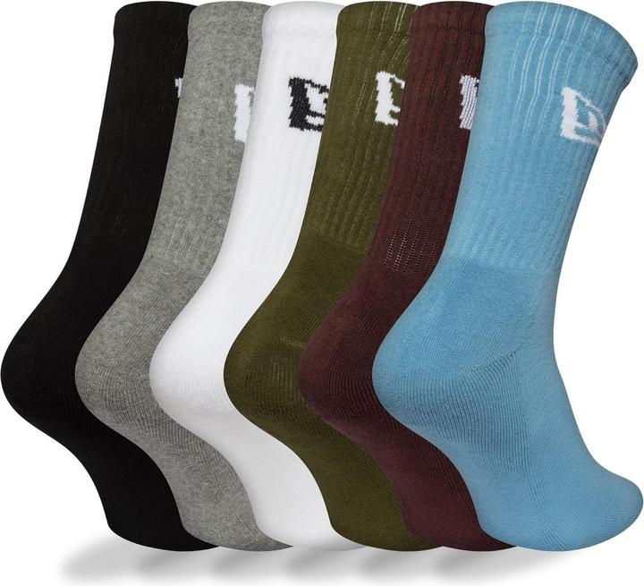 Immagine prodotto New Era Unisex Socken - FLAG CREW 6er Pack multi - 35-38 (confezione da 6, 35 - 38)