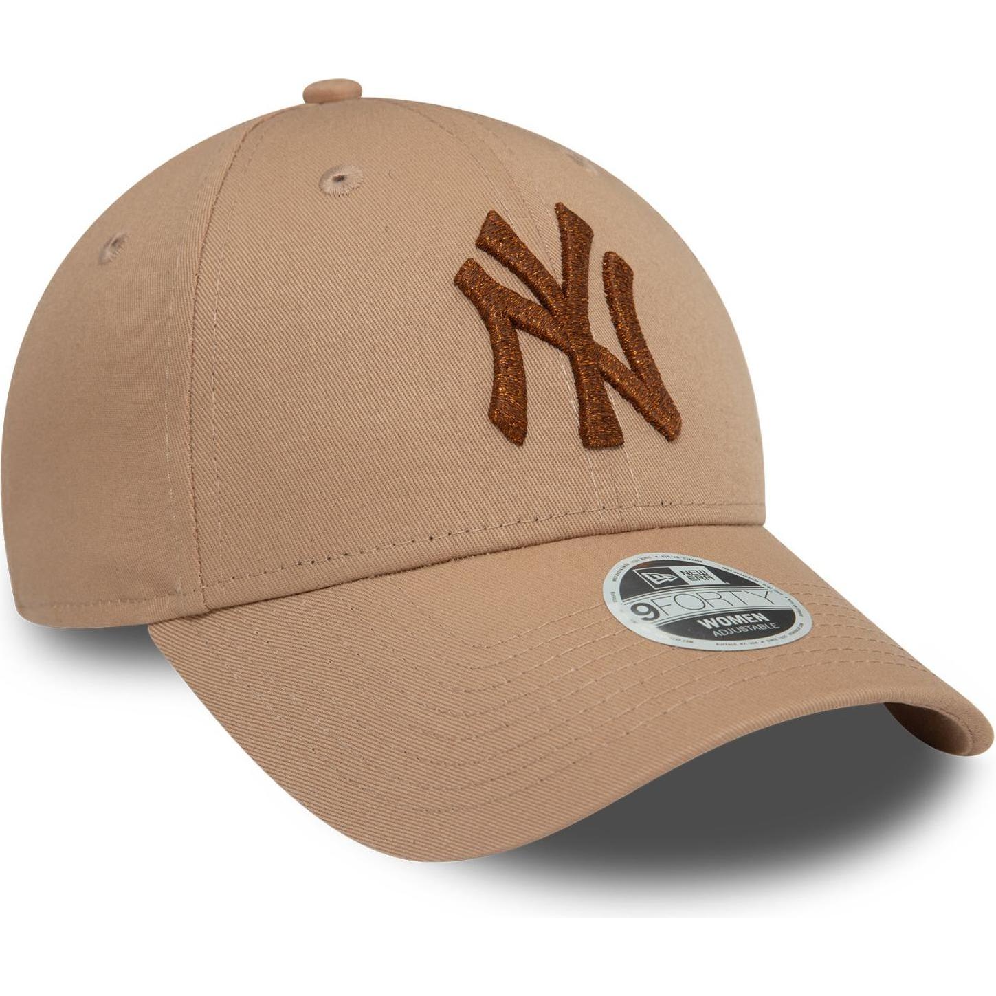 New Era, Damen, Cap, 9Forty Damen Cap - Metallic New York Yankees Khaki, Braun