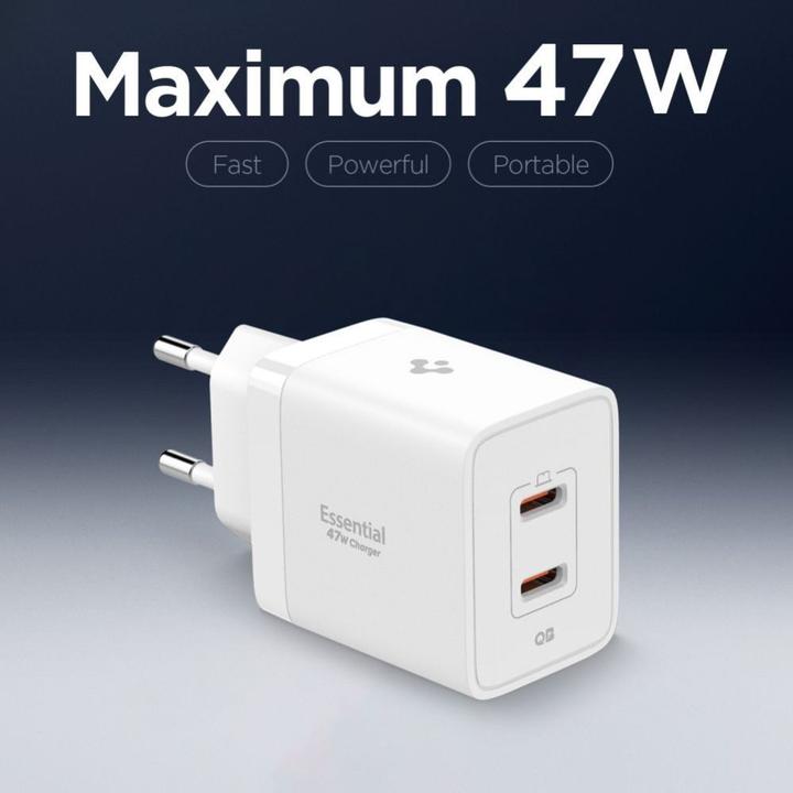 Produktbild Spigen Essential 47W Wall Charger EE472EU - White (47 W, 2 Ports)
