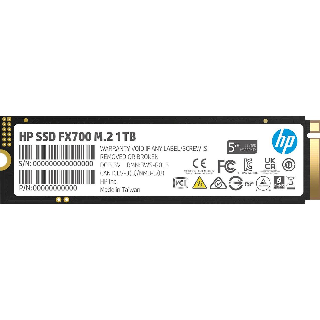 HP SSD FX700 1TB (1000 GB, M.2 2280), SSD