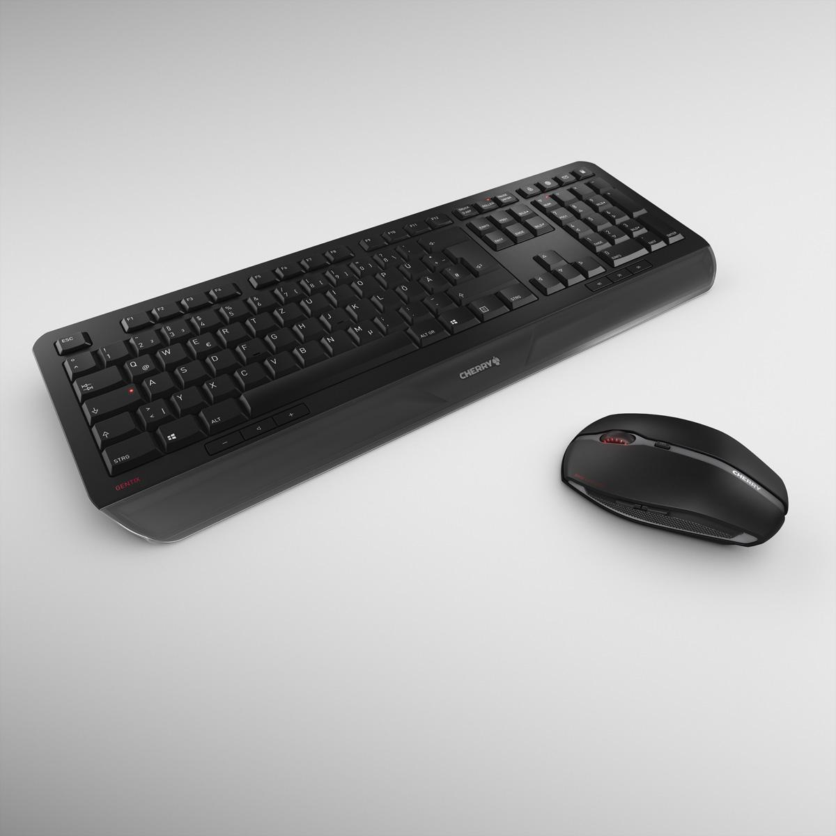Thumbnail - CHERRY Gentix Desktop (DE, Kabellos), Tastatur, Schwarz
