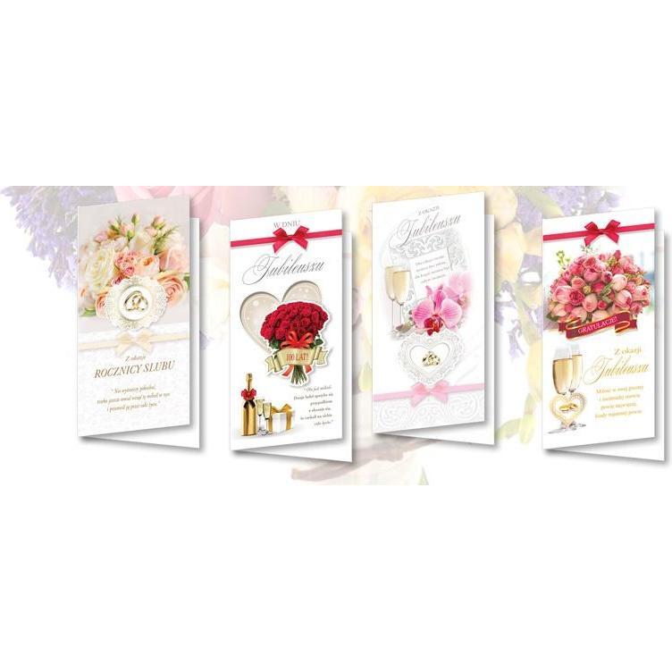 Top Graphic, Biglietto di auguri + Carta da lettere, Carnet DL De Lux. Anniversario MIX (10 articoli) (10 pz.)