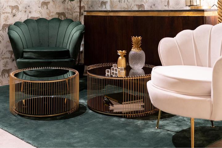 Actual product image Kare Design Couchtisch Wire Double Brass (2/Set)