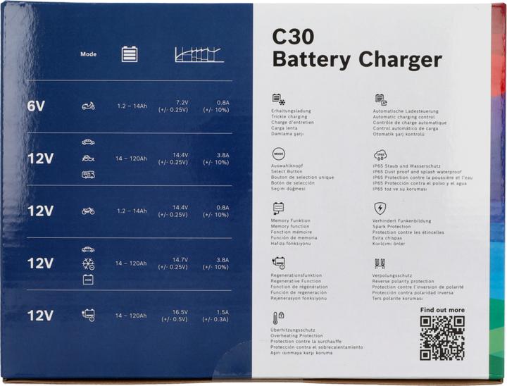 Nährwerte und Zutaten Bosch Automotive C30 (12V, 6V, 3.80 A)