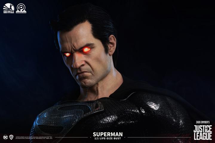 Actual product image Infinity Studios Snyder's Justice League "Superman - Black Version" 1/1 Lifesize Bust
