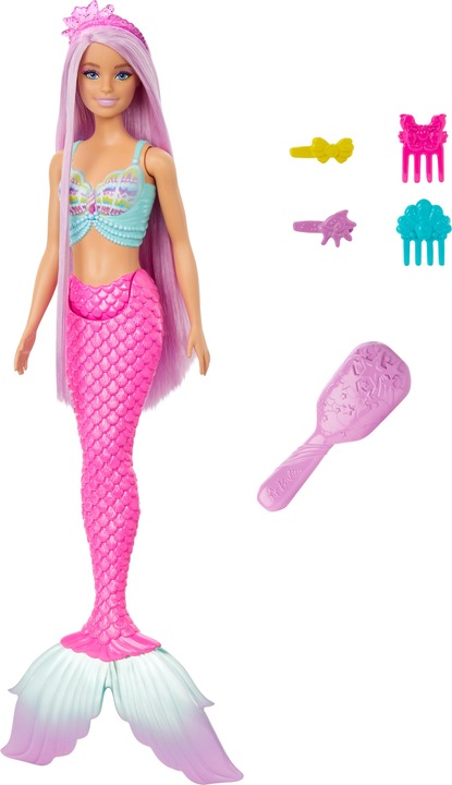 Barbie Nuova bambola fantasy dai capelli lunghi Mermaid
