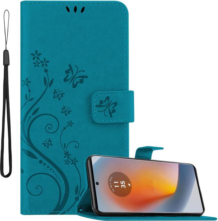 Produktbild Cadorabo Hülle für Motorola Moto Edge 50 Fusion mit Blumen Muster (Motorola Edge 50 Fusion)