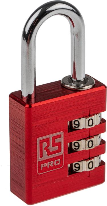Produktbild RS PRO Red Combination Safety Padlock 30 mm