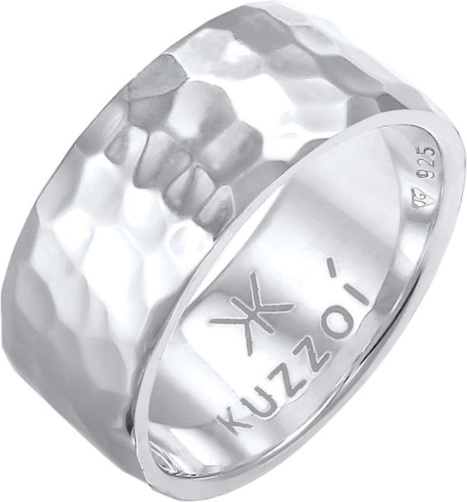 Immagine prodotto Kuzzoi Anello Anello a fascia da uomo in argento 925 martellato (60, 925 Argento)