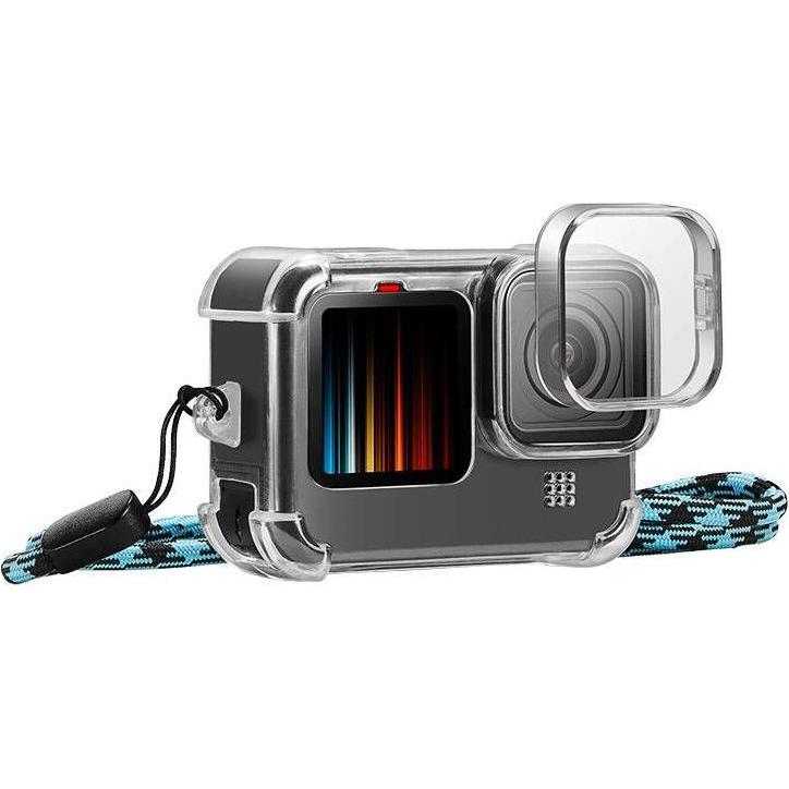 Puluz Case with Lens Cap and Neck Strap for GoPro Hero 9 / 10 / 11 (11, GoPro Hero 9), Action Cam Zubehör