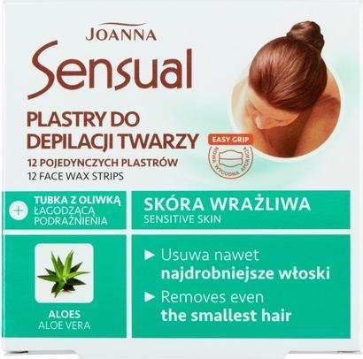 Actual product image Joanna Sensual Aloe Facial Hair Removal Patches 12Pcs + Soothing Olive (10 ml, 12 x)